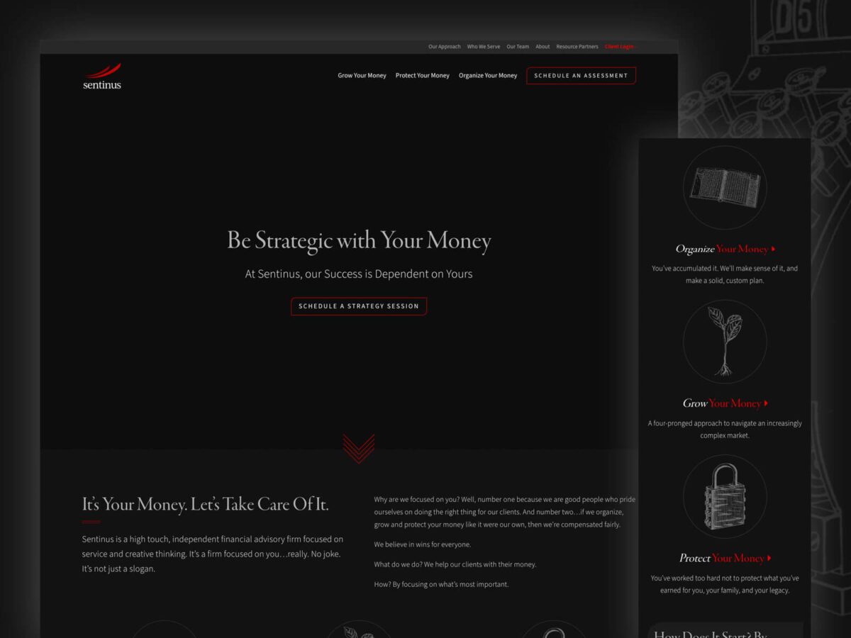 sendinus网站设计桌面移动视图